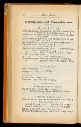 Gouvernements und Commandanturen.