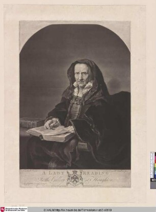 A LADY READING. [Die lesende Dame]