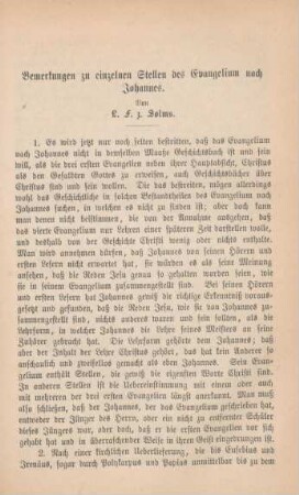 447-474 Bemerkungen zu einzelnen Stellen des Evangelium nach Johannes