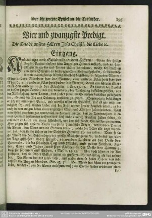 Vier und zwanzigste Predigt