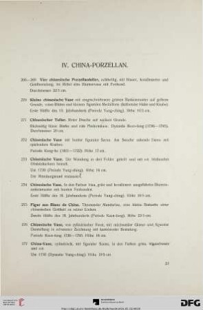 IV. China-Porzellan (Nr. 266-324)