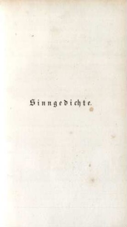 Sinngedichte.