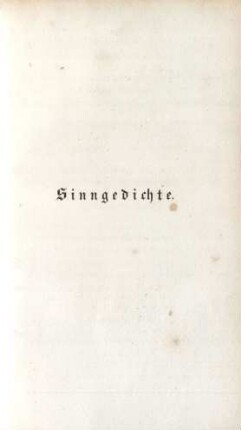 Sinngedichte.