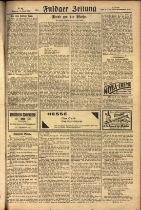 Zweite Ausgabe vom Sonntag, den 24. April 1927.
