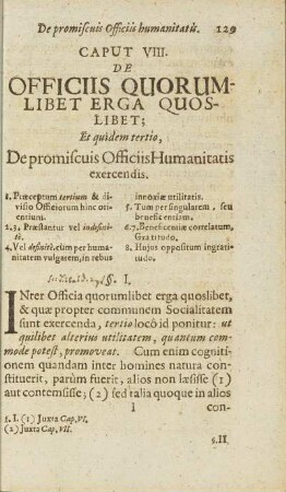 Caput VIII. De Officiis Quorum-Libet Erga Quos-Libet ... De promiscuis Officiis Humanitatis exercendis
