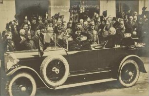 Reichspräsident von Hindenburg - Begrüssung in Berlin.