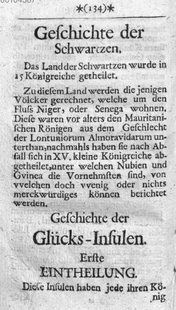 Geschichte der Glücks-Insulen