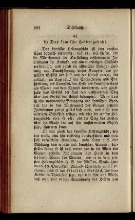 b) Das komische Heldengedicht.