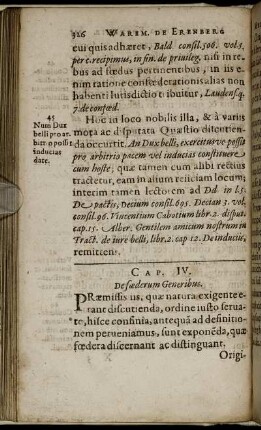 Cap. IV. De fœderum Generibus