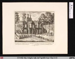 [Der Parnass in der Gartenanlage des Schlosses Salzdahlum].