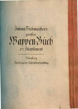 Johann Siebmachers großes Wappen-Buch. 5