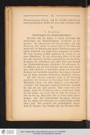 7. Kapitel - Verirrungen des Geschlechtstriebs