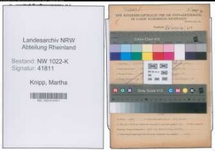 Entnazifizierung Martha Knipp , geb. 31.01.1909 ()