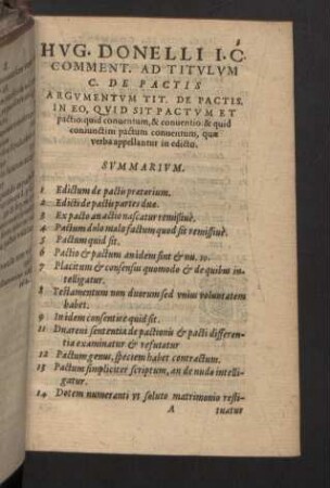 Hug. Donelli I.C. Comment. ad titulum