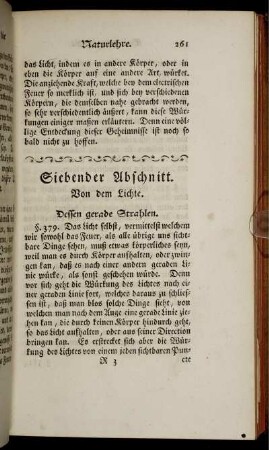 Siebenter Abschnitt. Von dem Lichte.
