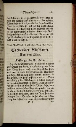 Siebenter Abschnitt. Von dem Lichte.