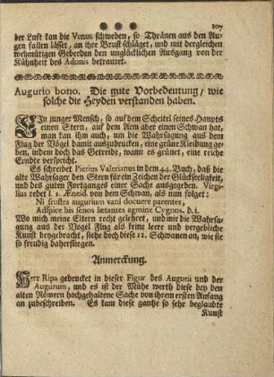 Die gute Vorbedeutung/ wie solche die Heyden verstanden haben.