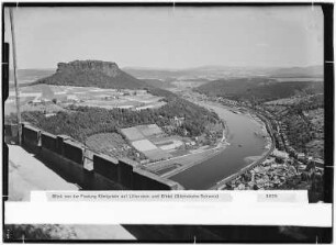 Blick von der Festung Königstein auf Lilienstein und Elbtal