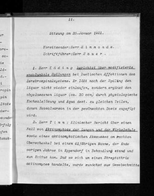 Sitzung am 25. Januar 1921.
