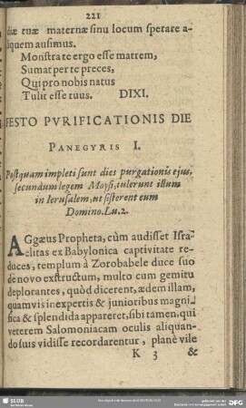 Festo Purificatione Die