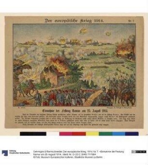 Der europäische Krieg. 1914. Nr. 7. –Einnahme der Festung Namur am 25. August 1914.