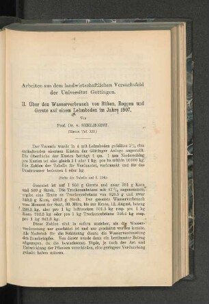 Arbeiten aus den landwirtschaftlichen Versuchsfeld der Universität Göttingen.