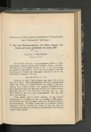 Arbeiten aus den landwirtschaftlichen Versuchsfeld der Universität Göttingen.
