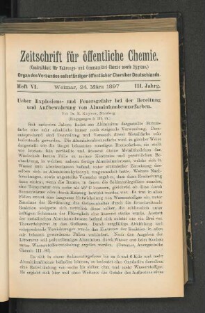 Heft VI. Weimar, 24. März 1897