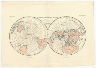 Carte des Méridiens et des Parallèles Magnétiques du Globe Terrestre