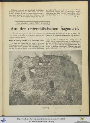 Aus der unterelsässischen Sagenwelt.