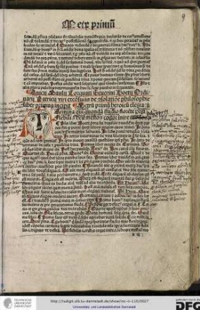 Presens liber Boetti prima sui divisionem dividitur in quinque partes secundum quod ponitur quinque libros partiales quos continet...