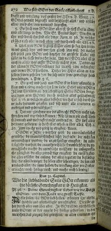 Das 32. Capitel. Wie die liebhabende Seele Gott erkennet, als die höchste Gerechtigkeit und Heiligkeit.