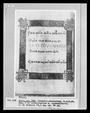 Gregor-Sakramentar — Schriftseite, Folio 1verso