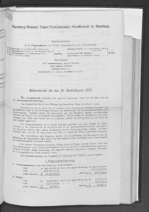 Jahresbericht für das 56. Geschäftsjahr 1910.