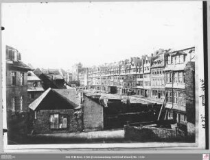 Südöstlicher Teil der Judengasse mit Hauptsynagoge von Süden