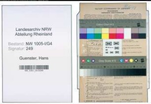 Entnazifizierung Hans Guenster , geb. 24.02.1895 (Lehrer)
