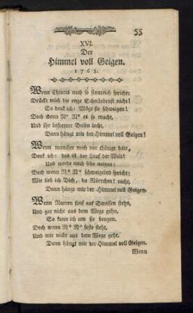 XVI. Der Himmel voll Geigen. 1768