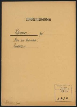 Kummer, Hans * 20.06.1906