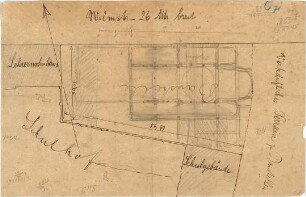 Thiersch, August ; Öffentliche Bauten - Lageplan m. Grundriss
