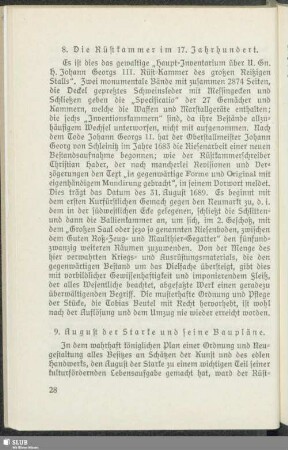 8. Die Rüstkammer im 17. Jahrhundert