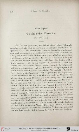 Drittes Kapitel: Gothische Epoche