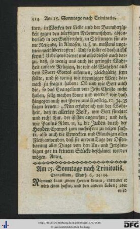 15. Sonntag nach Trinitatis - 27. Sonntag nach Trinitatis.
