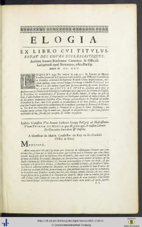 Elogia & Epistolae.