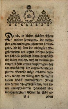 Aug. Friederich Wilhelm Sacks Königl. Preuß. Hof-Predigers, Consistorial- und Kirchen-Raths in Berlin Predigten über verschiedene wichtige Wahrheiten zur Gottseligkeit, 6