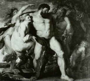 Der trunkene Herkules, von einer Nymphe und einem Satyrn geführt