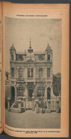 Casa habitación propiedad del señor Herminio Eiriz, en el Boulevard Independencia 1738 - [Fotografía] : Nuestra moderna edificación