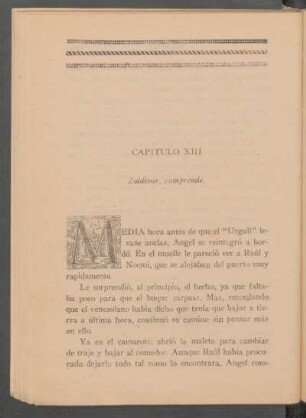Capítulo XIII - Zaldivar, comprende.