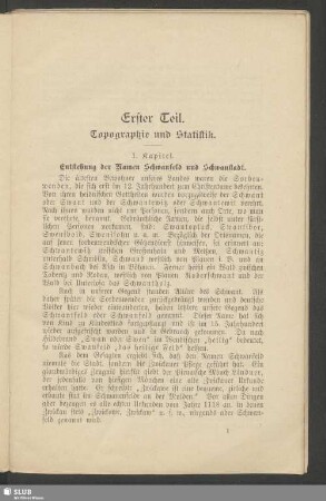 Erster Teil. Topographie und Statistik