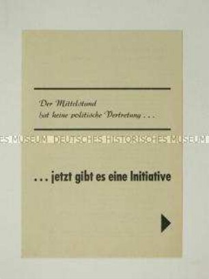 Propagandaflugblatt der "Aktion Demokratischer Fortschritt" zur Bundestagswahl 1969