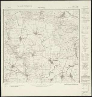 Meßtischblatt 2672, neue Nr. 4630 : Schernberg, 1936 : Schernberg. - einz. Nachtr. 1928. - 1:25000. - [Berlin]: Reichsamt für Landesaufnahme, [19]36. - 1 Kt.